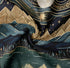 Tapzen Mountain Forest Tapestry, Boho Landscape Moon Stars Wall Hanging for Bedroom, 90 x 60 inches Aesthetic Nature