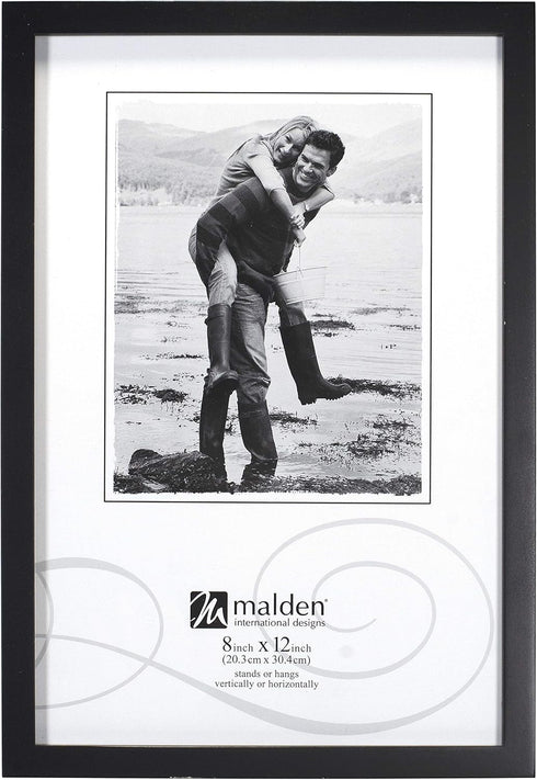Malden International Designs Black Picture Frame, 8x12, Wood, Black Concept