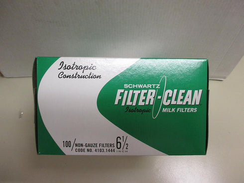 Filter Disks 6.5" - 100 Count Box Non-Gauze Milk Filters