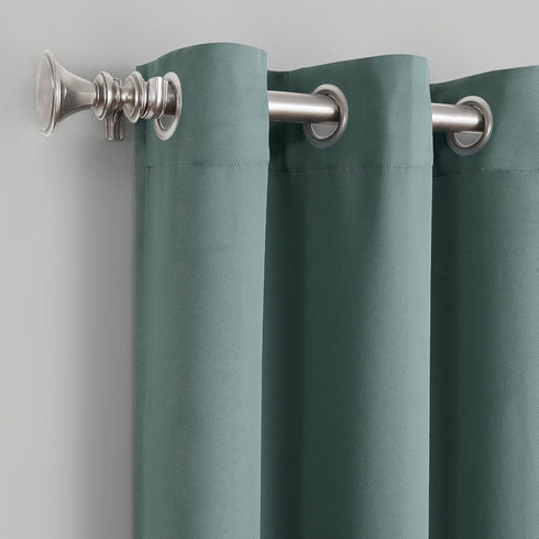 Sun Zero Easton Energy Saving Blackout Grommet Curtain Panel, 40" x 95", Mineral