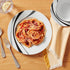 18-Piece Set, 6, Amazon Basics Complete Kitchen Dinnerware Microwave and Dishwasher Safe, Plates, Dishes, Bowls, Swirl