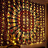 Curtain Window String Lights 6.5 x 5 Feet LED Copper Tapestry Backdrop Twinkle Fairy Lights, Battery Operated