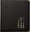 C.R. Gibson Black and Gold Faux Leather Recipe Book with Tabbed Dividers and Sheet Protectors, 11'' W x 11.88'' H