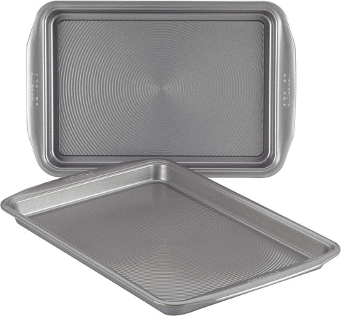 Circulon Nonstick Bakeware Set, 2 Piece Nonstick Cookie Sheet / Baking Sheet, Gray