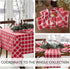 13"x70", Elrene Home Fashions Sherwood Tree Dobby Christmas/Holiday Cotton Dining Table or Console Runner, Red