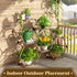7 Tikea Plant Stand Indoor Outdoor Hexagonal Plant Stand for Multiple Plants Indoor Large Wooden Plant Shelf Tiered