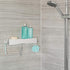 Better Living Clever Flip Shower Shelf, Wall Mounted Shower Caddy Organizer, 16.88" x 4" x 2.88", White, No Drilling