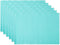 DII Basic Everyday Ribbed Tabletop Placemat Set, 100% Cotton, Aqua, 6 Piece, 13x19