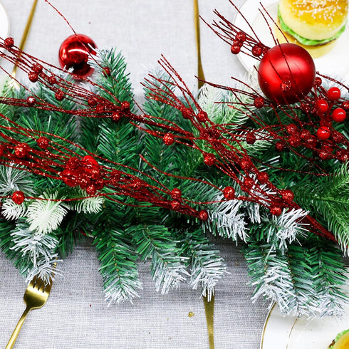 24 Pack joyhalo Christmas Tree Picks and Sprays, Christmas Tree Filler Decorations, Christmas Glitter Berry Stem