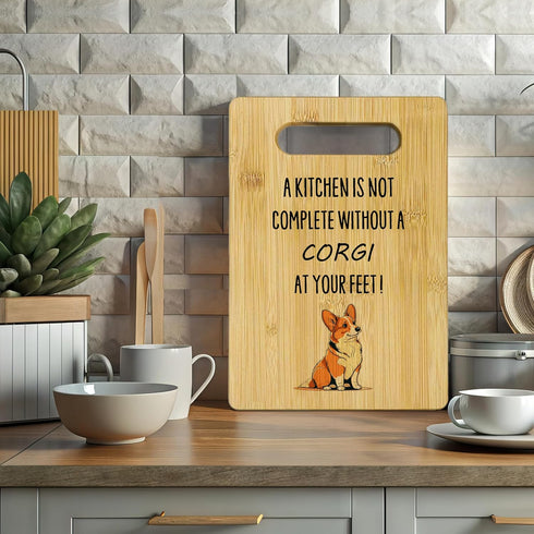 Corgi Gifts for Corgi Lovers, Corgi Cutting Board, Kitchen Decor, Bamboo Cutting Board for Kitchen