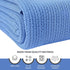 66x90 Inch 100% Cozy, (1-Pack) Linteum Textile Supply Blue Hospital Thermal Blanket Cotton, Soft and Breathable