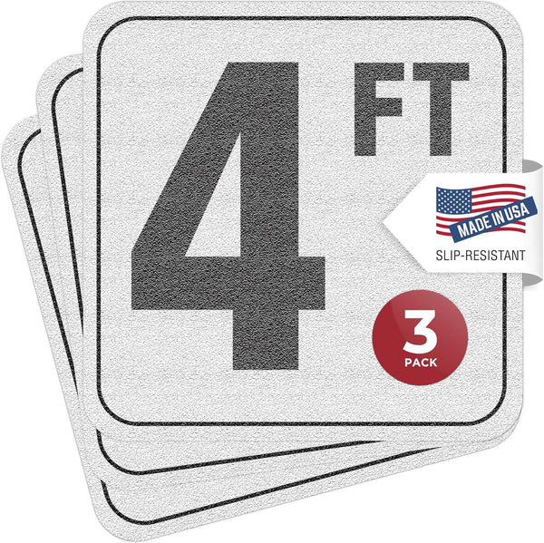 Aquatic Custom Tile, 4FT Pool Depth Markers, 6x6 Inches Vinyl Pool Stickers,