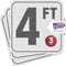 Aquatic Custom Tile, 4FT Pool Depth Markers, 6x6 Inches Vinyl Pool Stickers,