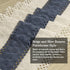 Summer 48 Inches yuboo Boho Macrame Dresser Runner, Navy Blue Coffee Table Runner Short, Rustic Coastal Table Runner