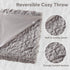 Set 2 50"x 60" Comfort Spaces Ruched Faux Fur Plush Throw Blanket and Pillow with Matching Square Pillow Covers Sofa