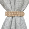 Boho Curtain Holdbacks Tiebacks for Drapes, Jute Rope Tie Backs for Light Sheer Curtains, Set of 4