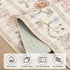 5x7 Maxsoft Large Area Rugs for Living Room Bedroom, Washable Floral Area Rugs, Non-Slip and Stain Resistant Soft Throw