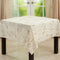 SARO LIFESTYLE Natural Vintage Script Print Design Tablecloth, 55" x 55"