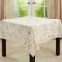 SARO LIFESTYLE Natural Vintage Script Print Design Tablecloth, 55" x 55"