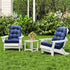 Lucresta 48.8x20.4x4.3, 1 Adirondack Chair Cushion, High Back Patio Cushions with Adjustable Ties, Waterproof Tufted