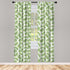 Ambesonne Palm Leaf Window Curtains, Exotic Tropical Leaves Watercolor Art Style Jungle Luau Hawaii, 2-Panel Set 28" x