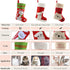 WEWILL 20'' Cute Cat Christmas Stockings, Embroidered Xmas Socks Holiday Party Gift