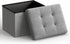 SONGMICS Mazie Collection - Small Folding Storage Ottoman, Foot Rest Stool, 12.2