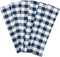 Blue and White Plaid Kitchen Towels - Set of 6 Blue Checkered,