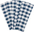 Blue and White Plaid Kitchen Towels - Set of 6 Blue Checkered,