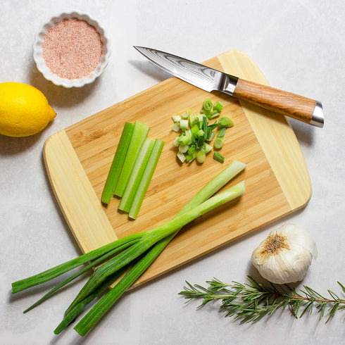 Totally Bamboo Hana Cutting Board – 10" x 7" Small Bamboo Prep Board, Lightweight & Durable