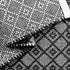 THE BEER VALLEY Diamond Woven Runner Rug 2'x6', Black Anti-Slip Cotton Rug for Hallway Kitchen Living Room