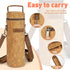 Tirrinia Single Bottle Wine Tote Bag, Insulated Travel Wine Cooler Carrier with Shoulder Strap for Picnic, Party, BYOB Restaurant, Portable One Bottle Container, Gift for Wine Lovers