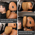Leather,11.8x7.5,Plant-Based fillable(Black,1p) Genuine Leather Car Neck Pillow for headrest,Support Drive Seats Head