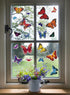 Iconikal 100-Count Static Cling Window Decorations, Butterfly