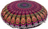 32" Purple Mandala Floor Pillow Cushion, Hippie Decorative Bohemian Ottoman Poufs, Pom Pom Pillow Cases, Boho Indian
