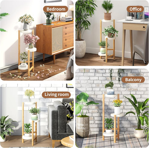 3 3 FILWH Plant Stand Indoor Outdoor Plant Rack Tier Potted Flower Holder Ladder Plant Stands for Balcony Window Living