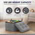 12 16 12, Ornavo Home Small Storage Ottoman Foldable Collapsible Rectangle Linen Ottoman Foot Rest Stool Seat