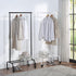 SunnyPoint Durable Compact Rolling Garment Rack with Shelf (GR-1TC, BLK)