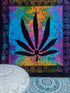ICC Weed Tapestry, Marijuana Wall Hanging, Cannabis Hippie Decor, Small Hippie Rasta Ganja Tapestries