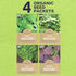 Pack 4 Packs 2026 Organic Mustard Green Seeds Variety - Individual - Season - Mizuna, Pizzo, Bekana, and Red Giant!