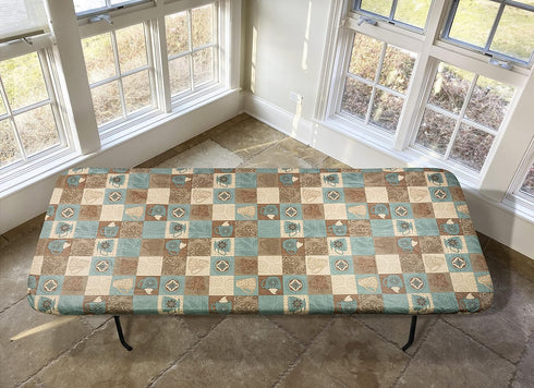 Covers For The Home Deluxe Elastic Edged Flannel Backed Vinyl Fitted Table
