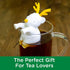 GAMAGO Reindeer Tea Infuser - 100% Silicone Non-Toxic Reusable Loose Tea Steeper, Funny Gift Tea Leaf Strainer