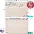321Done 4x6 Floral Recipe Cards (Set of 50) - Thick Double Sided Premium Card Stock, Watercolor Flowers