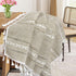 36 36 inch, Small Square Tablecloth x Boho Linen Table Cover for Round Coffee Table, Side End Bedside, Nightstand Cover