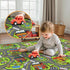 40"x24" Upgrade Ultra Non Slip Kids Car Rug, Kids Road Playmat Rug for Toy Cars, Educational Town City Map Washable