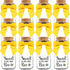 Ethisa Vintage 12 Pack Bee Party Favor Glass Bottles with Ribbons and