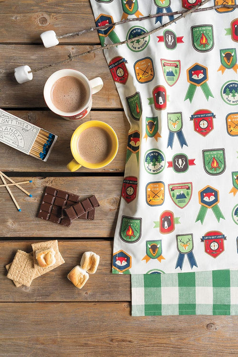 Now Designs Explore More Printed and Woven Kitchen Towels, Set of 2