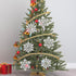 White Snowflake Ornaments - 6 Pack Large Plastic Decorations for Christmas Tree, Winter Wonderland