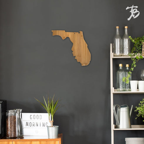 Totally Bamboo Florida State Shaped Serving & Cutting Board