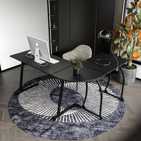 58'' ZENY L-Shaped Gaming Desk Computer Corner Desk Reversible Table Home Office Desk PC Workstation Study Writing Desk